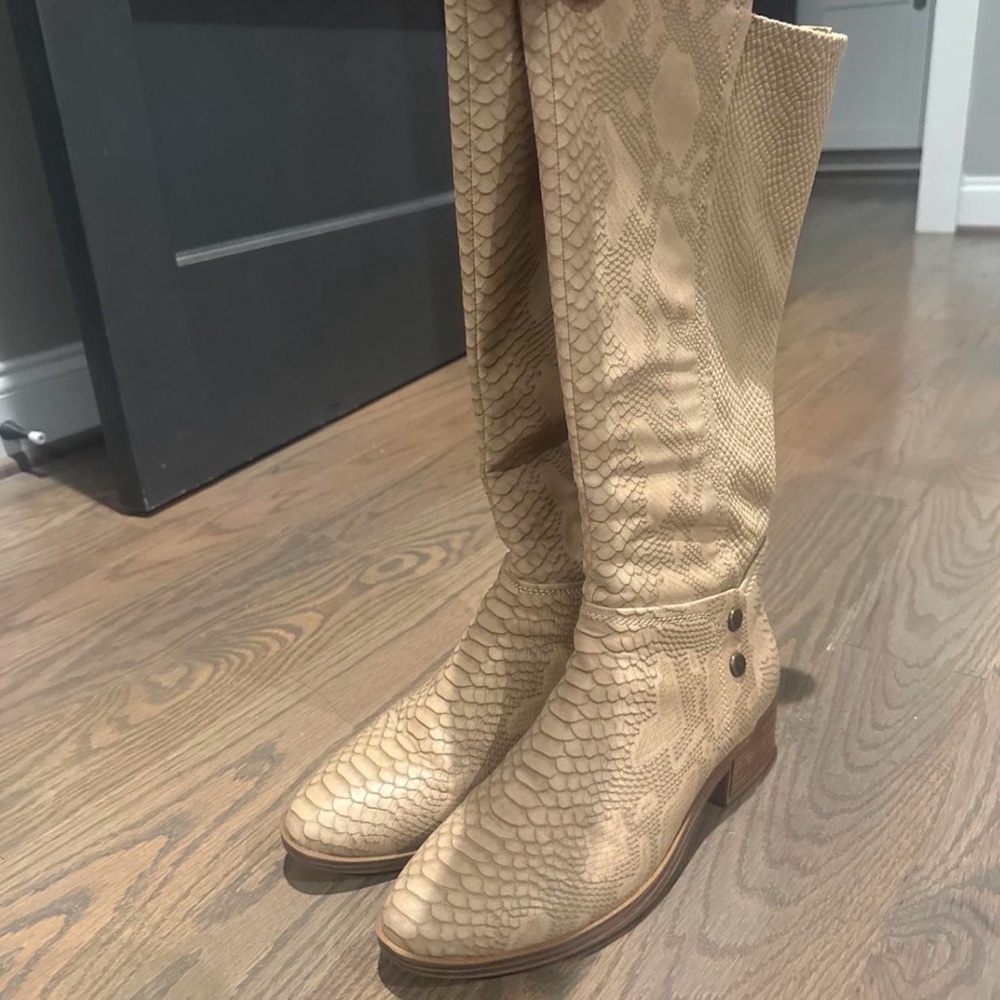 Snake skin boots